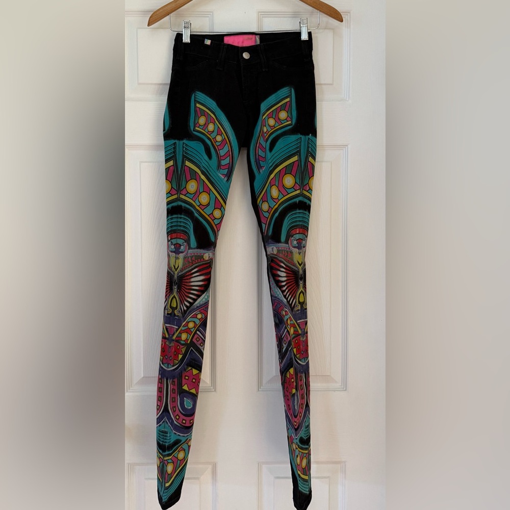 Notify Manish Arora Colorful Geometric Patterned Jeans Made in Italy